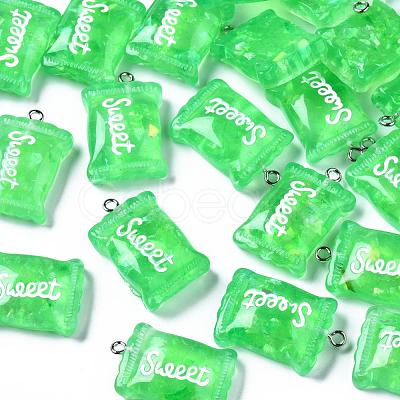 Transparent Resin Pendants X-RESI-S356-54A-02-1