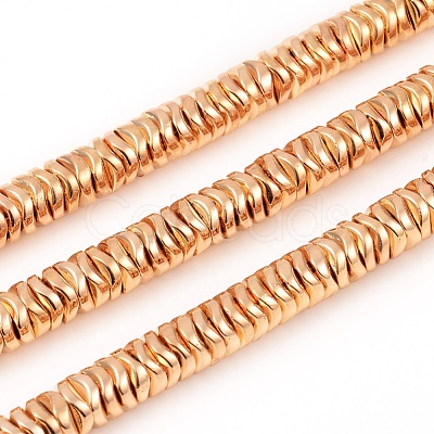 Electroplated Non-magnetic Synthetic Hematite Beads Strands G-F682-09-1