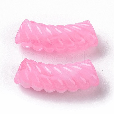 Two Tone Opaque Acrylic Beads X-OACR-A016-06-1