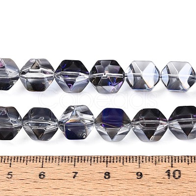 Electroplate Glass Beads Strands EGLA-T021-21I-1