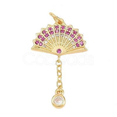 Brass Micro Pave Cubic Zirconia Pendants KK-D258-09G-03-1