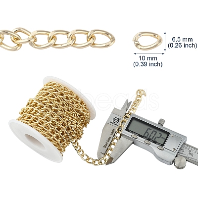 Aluminium Twisted Curb Chains CHA-YW0001-01G-1