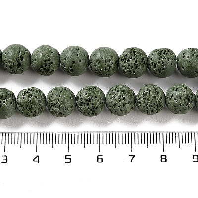 Synthetic Lava Rock Dyed Beads Strands G-H311-08C-03-1