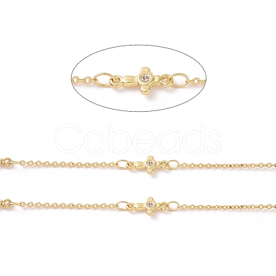 Clear Cubic Zirconia Cross Link Chains CHC-G016-06G-1