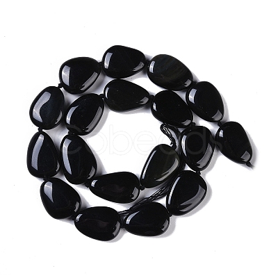 Natural Black Gemstone Beads Strands G-Q164-C01-01-1