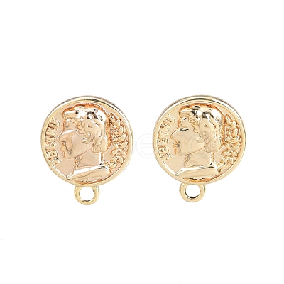 Brass Stud Earring Findings KK-T062-242G-1