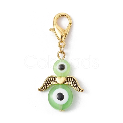 Ecil Eye Angel Resin Pendant Decorations HJEW-JM01514-01-1