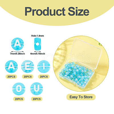 100Pcs 5 Styles Transparent Acrylic Beads TACR-TA0001-54C-1