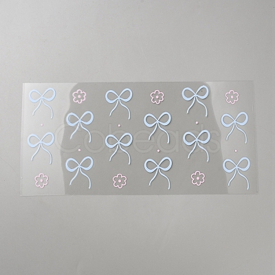 PET Plastic Picture Stickers STIC-WH0816-009A-1