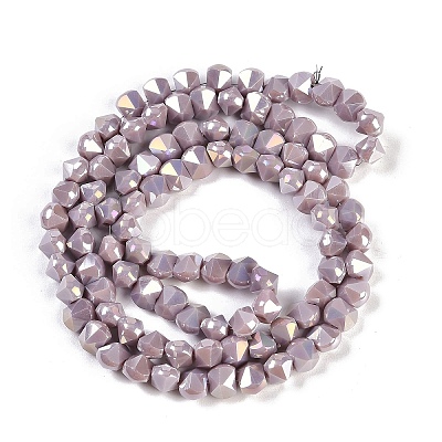 Electroplate Glass Beads Strands EGLA-B009-05A-09-1