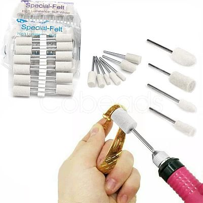 60Pcs 12 Style Multifunctional Cone & Column Head Wool Felt Polishing Bits FIND-FH0005-20-1
