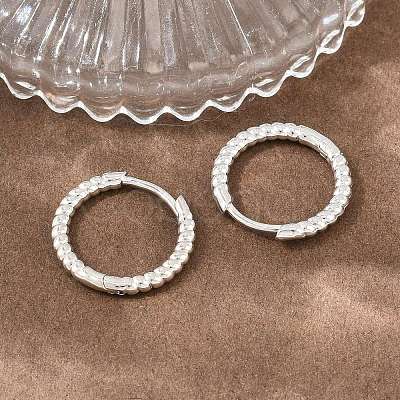 Brass Huggie Hoop Earrings KK-CBA8324-18A-P-1