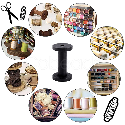 Wooden Bobbins FIND-WH0148-472C-1