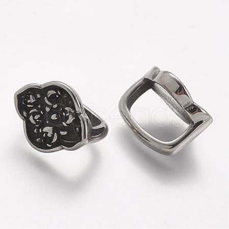 304 Stainless Steel Slide Charms STAS-L188-25AS-1