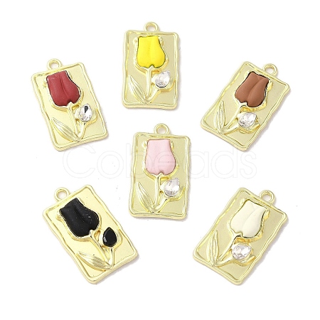 Rack Plating Spray Painted Alloy Pendants FIND-C049-09G-1