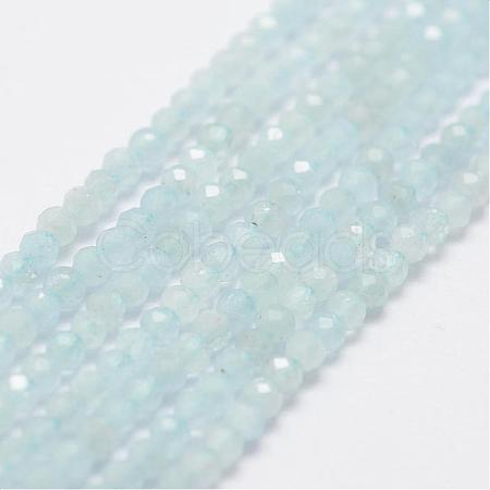 Natural Aquamarine Bead Strands G-P270-2mm-14-1