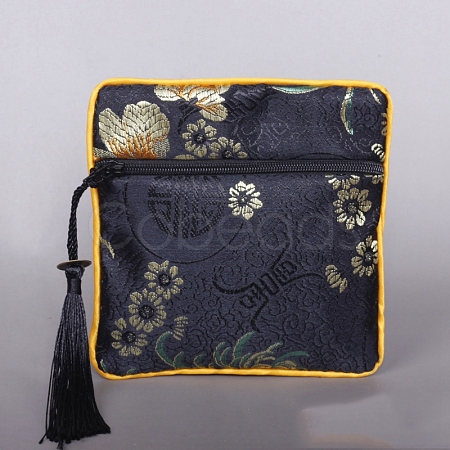 Square Chinese Style Cloth Tassel Bags PW-WG62144-01-1