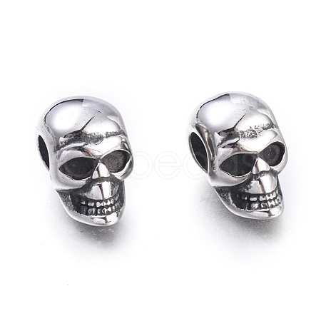 Halloween 304 Stainless Steel European Beads STAS-F243-43AS-1