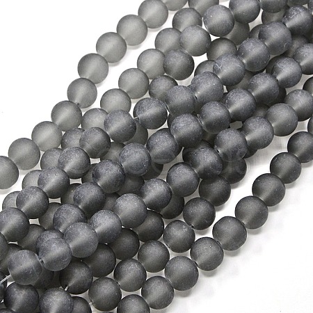 Baking Paint Transparent Glass Bead Strands GLAA-S031-12mm-12-1