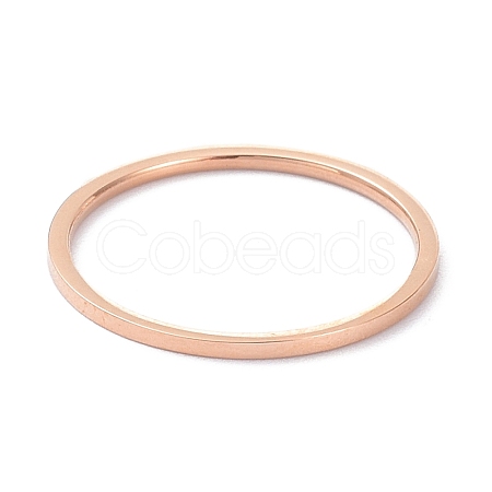 1mm Polished Plain Dome Finger Ring for Girl Women RJEW-C012-02E-RG-1
