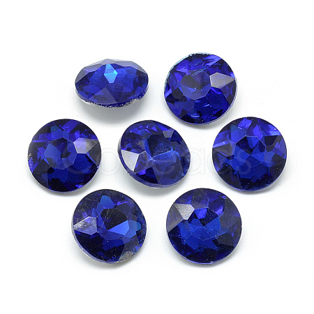 Pointed Back Glass Rhinestone Cabochons RGLA-T029-14mm-11-1