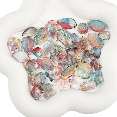 150Pcs Gradient Color Transparent Glass Beads GLAA-YW0004-91H-1