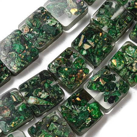 Dyed Natural Imperial Jasper with Resin Beads Strands G-G083-C06-01-1