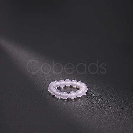 Natural Agate Stretchy Finger Rings FS-WG01730-25-1