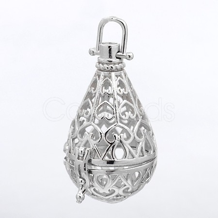 Brass Cage Pendants LS-KK-P026-02P-NR-1
