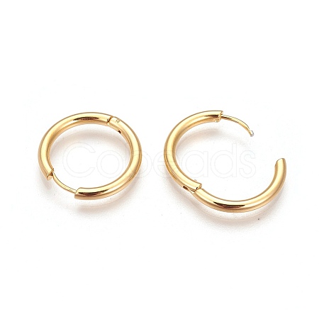 Ion Plating(IP) 304 Stainless Steel Hoop Earrings EJEW-P177-G-10-1