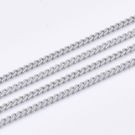 Spray Painted Brass Curb Chains CHC-S007-02W-1