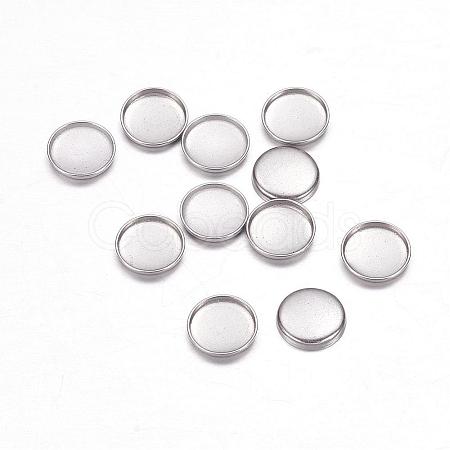 Tarnish Resistant 304 Stainless Steel Plain Edge Bezel Cups STAS-F117-49P-1