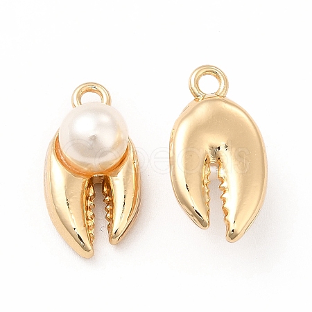 ABS Plastic Imitation Pearl Pendants FIND-A025-10G-1