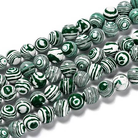Synthetic Malachite Beads Strands G-A186-A-04-1