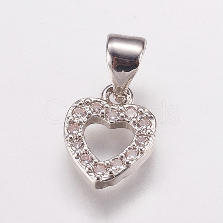 Brass Micro Pave Cubic Zirconia Charms ZIRC-E143-69P-1
