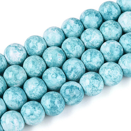 Baking Paint Glass Beads Strands DGLA-N016-8mm-08-1