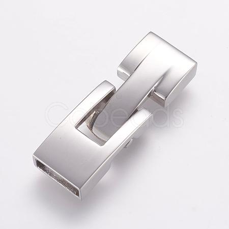 Tarnish Resistant 304 Stainless Steel Snap Lock Clasps STAS-L189-32P-1