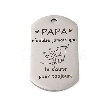 Anti-Tarnish 201 Stainless Steel Pendants STAS-R002-02P-13-1