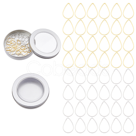 72Pcs 2 Colors Brass Linking Rings KK-HS0001-64-1