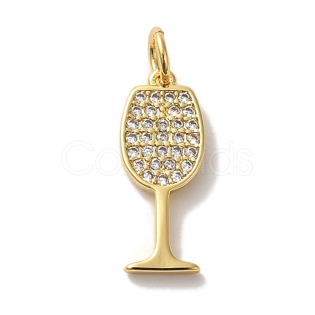 Brass Micro Pave Cubic Pendants KK-U027-07G-01-1