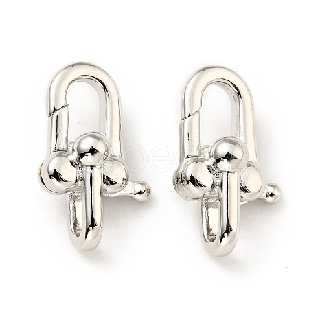 Rack Plating Brass Lobster Claw Clasps KK-G416-34P-1
