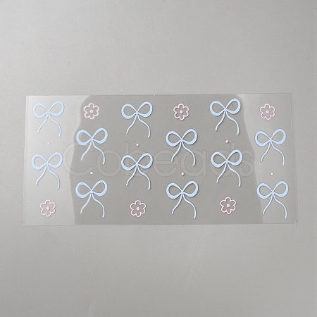 PET Plastic Picture Stickers STIC-WH0816-009A-1