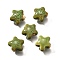 Handmade Porcelain Beads, Star, Yellow Green, 13.5x15x7.5mm, Hole: 2mm