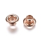 European Style 304 Stainless Steel Eyelet Core, Grommet for Large Hole Beads, Rose Gold, 8x4.5mm, Hole: 4mm