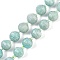 Natural Amazonite Beads Strands, Faceted, Lantern, with Seed Beads, 10x9mm, Hole: 1.2mm, about 33~34pcs/strand, 15.51~16.10 inch(39.4~40.9cm)