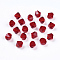 K9 Glass, Faceted Imitation Austrian Crystal Bead Strands, Grade AAA, Bicone, Red, 6x6mm, Hole: 0.7~0.9mm, about 360pcs/bag