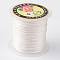 Round Metallic Thread, Embroidery Thread, 9-Ply, White, 0.8mm, about 65.61 yards(60m)/roll