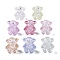 Crackle Transparent Acrylic Beads, Mixed Color, Bear, 17.5x15x10.5mm, Hole: 2.5mm