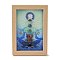 Yoga Gemstone Chakra Picture Frame Stand, with Wood Rectangle Picture Frame, Reiki Energy Stone Home Office Decoration, BurlyWood, 75x120x165mm, Inner Diameter: 140x90mm