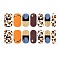 Full Wrap Gradient Nail Polish Stickers, Tartan Snowflake Leopard Print Self-Adhesive Glitter Powder Gel Nail Art Decals, for Nail Tips Decorations, Colorful, 24x8mm, 14pcs/sheet